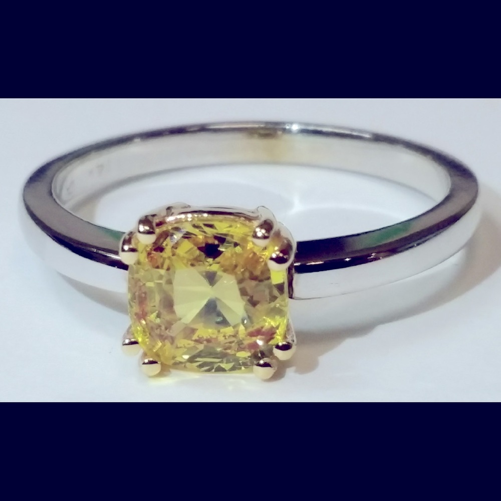1.3 ct Yellow Sapphire ring.